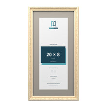 Louis Range Cream Picture, Photo & Poster Frame with Dawn Grey Mount - 24x12" Frame for 20x8" Photo, Cream