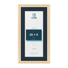 Louis Range Cream Picture, Photo & Poster Frame with Pacific Blue Mount - 24x12" Frame for 20x8" Photo, Cream