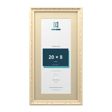 Louis Range Cream Picture, Photo & Poster Frame with Ivory Mount - 24x12" Frame for 20x8" Photo, Cream