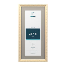 Louis Range Cream Picture, Photo & Poster Frame with Dawn Grey Mount - 26x12" Frame for 22x8" Photo, Cream