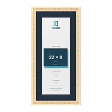 Louis Range Cream Picture, Photo & Poster Frame with Pacific Blue Mount - 26x12" Frame for 22x8" Photo, Cream