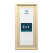 Louis Range Cream Picture, Photo & Poster Frame with Ivory Mount - 26x12" Frame for 22x8" Photo, Cream