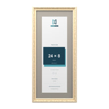 Louis Range Cream Picture, Photo & Poster Frame with Dawn Grey Mount - 28x12" Frame for 24x8" Photo, Cream