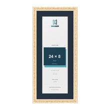 Louis Range Cream Picture, Photo & Poster Frame with Pacific Blue Mount - 28x12" Frame for 24x8" Photo, Cream