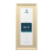 Louis Range Cream Picture, Photo & Poster Frame with Ivory Mount - 28x12" Frame for 24x8" Photo, Cream