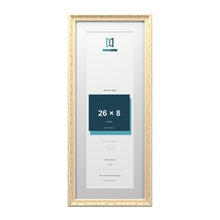Louis Range Cream Picture, Photo & Poster Frame with White Mount - 30x12" Frame for 26x8" Photo, Cream