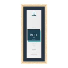 Louis Range Cream Picture, Photo & Poster Frame with Pacific Blue Mount - 30x12" Frame for 26x8" Photo, Cream