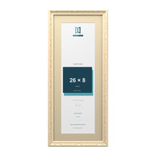 Louis Range Cream Picture, Photo & Poster Frame with Ivory Mount - 30x12" Frame for 26x8" Photo, Cream