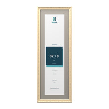 Louis Range Cream Picture, Photo & Poster Frame with Dawn Grey Mount - 36x12" Frame for 32x8" Photo, Cream