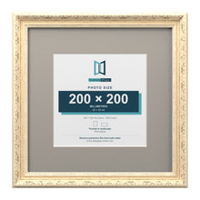 Louis Range Cream Picture, Photo & Poster Frame with Dawn Grey Mount - 32x32cm Frame for 20x20cm Photo, Cream