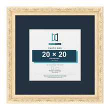 Louis Range Cream Picture, Photo & Poster Frame with Pacific Blue Mount - 32x32cm Frame for 20x20cm Photo, Cream