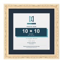 Louis Range Cream Picture, Photo & Poster Frame with Pacific Blue Mount - 13x13" Frame for 10x10" Photo, Cream