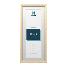 Louis Range Cream Picture, Photo & Poster Frame with White Mount - 31x13" Frame for 27x9" Photo, Cream