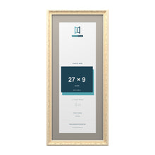 Louis Range Cream Picture, Photo & Poster Frame with Dawn Grey Mount - 31x13" Frame for 27x9" Photo, Cream