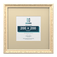 Louis Range Cream Picture, Photo & Poster Frame with Ivory Mount - 35x35cm Frame for 20x20cm Photo, Cream