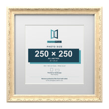 Louis Range Cream Picture, Photo & Poster Frame with White Mount - 35x35cm Frame for 25x25cm Photo, Cream