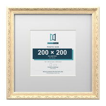 Louis Range Cream Picture, Photo & Poster Frame with White Mount - 35x35cm Frame for 20x20cm Photo, Cream