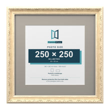 Louis Range Cream Picture, Photo & Poster Frame with Dawn Grey Mount - 35x35cm Frame for 25x25cm Photo, Cream