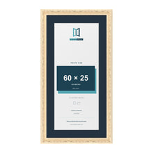 Louis Range Cream Picture, Photo & Poster Frame with Pacific Blue Mount - 70x35cm Frame for 60x25cm Photo, Cream