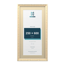 Louis Range Cream Picture, Photo & Poster Frame with Ivory Mount - 70x35cm Frame for 60x25cm Photo, Cream