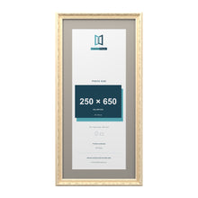 Louis Range Cream Picture, Photo & Poster Frame with Dawn Grey Mount - 75x35cm Frame for 65x25cm Photo, Cream