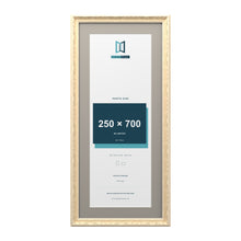 Louis Range Cream Picture, Photo & Poster Frame with Dawn Grey Mount - 80x35cm Frame for 70x25cm Photo, Cream