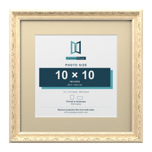 Louis Range Cream Picture, Photo & Poster Frame with Ivory Mount - 14x14" Frame for 10x10" Photo, Cream