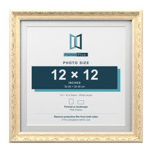 Louis Range Cream Picture, Photo & Poster Frame with White Mount - 14x14" Frame for 12x12" Photo, Cream
