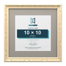 Louis Range Cream Picture, Photo & Poster Frame with Dawn Grey Mount - 14x14" Frame for 10x10" Photo, Cream