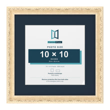 Louis Range Cream Picture, Photo & Poster Frame with Pacific Blue Mount - 14x14" Frame for 10x10" Photo, Cream