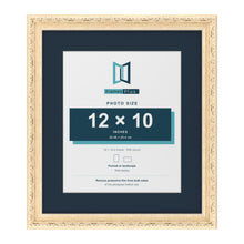 Louis Range Cream Picture, Photo & Poster Frame with Pacific Blue Mount - 16x14" Frame for 12x10" Photo, Cream