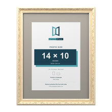 Louis Range Cream Picture, Photo & Poster Frame with Dawn Grey Mount - 18x14" Frame for 14x10" Photo, Cream