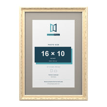 Louis Range Cream Picture, Photo & Poster Frame with Dawn Grey Mount - 20x14" Frame for 16x10" Photo, Cream