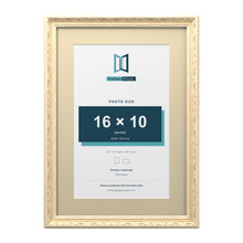 Louis Range Cream Picture, Photo & Poster Frame with Ivory Mount - 20x14" Frame for 16x10" Photo, Cream