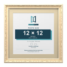 Louis Range Cream Picture, Photo & Poster Frame with Ivory Mount - 15x15" Frame for 12x12" Photo, Cream