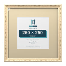 Louis Range Cream Picture, Photo & Poster Frame with Ivory Mount - 40x40cm Frame for 25x25cm Photo, Cream