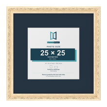 Louis Range Cream Picture, Photo & Poster Frame with Pacific Blue Mount - 40x40cm Frame for 25x25cm Photo, Cream