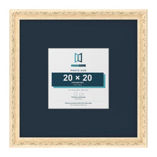 Louis Range Cream Picture, Photo & Poster Frame with Pacific Blue Mount - 40x40cm Frame for 20x20cm Photo, Cream