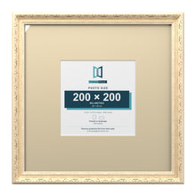 Louis Range Cream Picture, Photo & Poster Frame with Ivory Mount - 40x40cm Frame for 20x20cm Photo, Cream