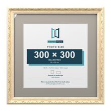 Louis Range Cream Picture, Photo & Poster Frame with Dawn Grey Mount - 40x40cm Frame for 30x30cm Photo, Cream