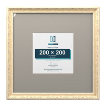 Louis Range Cream Picture, Photo & Poster Frame with Dawn Grey Mount - 40x40cm Frame for 20x20cm Photo, Cream