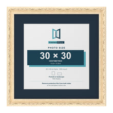 Louis Range Cream Picture, Photo & Poster Frame with Pacific Blue Mount - 40x40cm Frame for 30x30cm Photo, Cream