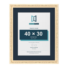 Louis Range Cream Picture, Photo & Poster Frame with Pacific Blue Mount - 50x40cm Frame for 40x30cm Photo, Cream