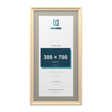 Louis Range Cream Picture, Photo & Poster Frame with Dawn Grey Mount - 80x40cm Frame for 70x30cm Photo, Cream