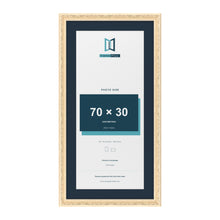 Louis Range Cream Picture, Photo & Poster Frame with Pacific Blue Mount - 80x40cm Frame for 70x30cm Photo, Cream