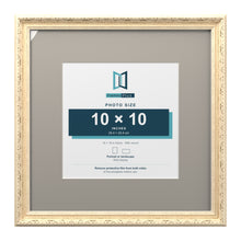 Louis Range Cream Picture, Photo & Poster Frame with Dawn Grey Mount - 16x16" Frame for 10x10" Photo, Cream