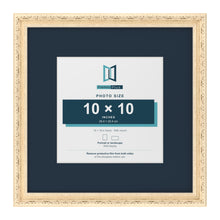 Louis Range Cream Picture, Photo & Poster Frame with Pacific Blue Mount - 16x16" Frame for 10x10" Photo, Cream