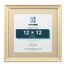Louis Range Cream Picture, Photo & Poster Frame with Ivory Mount - 16x16" Frame for 12x12" Photo, Cream