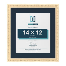 Louis Range Cream Picture, Photo & Poster Frame with Pacific Blue Mount - 18x16" Frame for 14x12" Photo, Cream