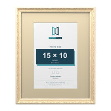 Louis Range Cream Picture, Photo & Poster Frame with Ivory Mount - 20x16" Frame for 15x10" Photo, Cream